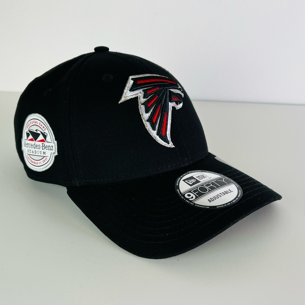 Atlanta Falcons New Era 9Forty NFL Mercedes Benz Inaugural Game Patch Black Cap